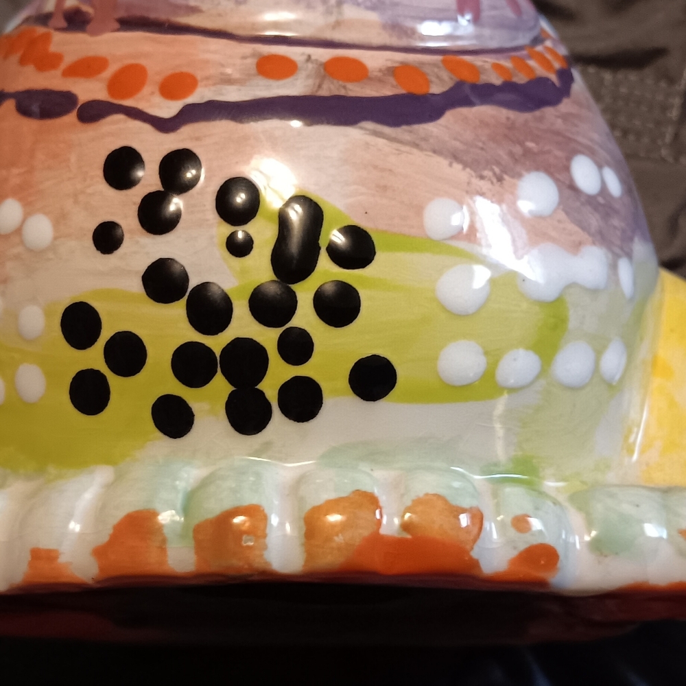 Ceramic Happy Frog Bank - Picture 5 of 11